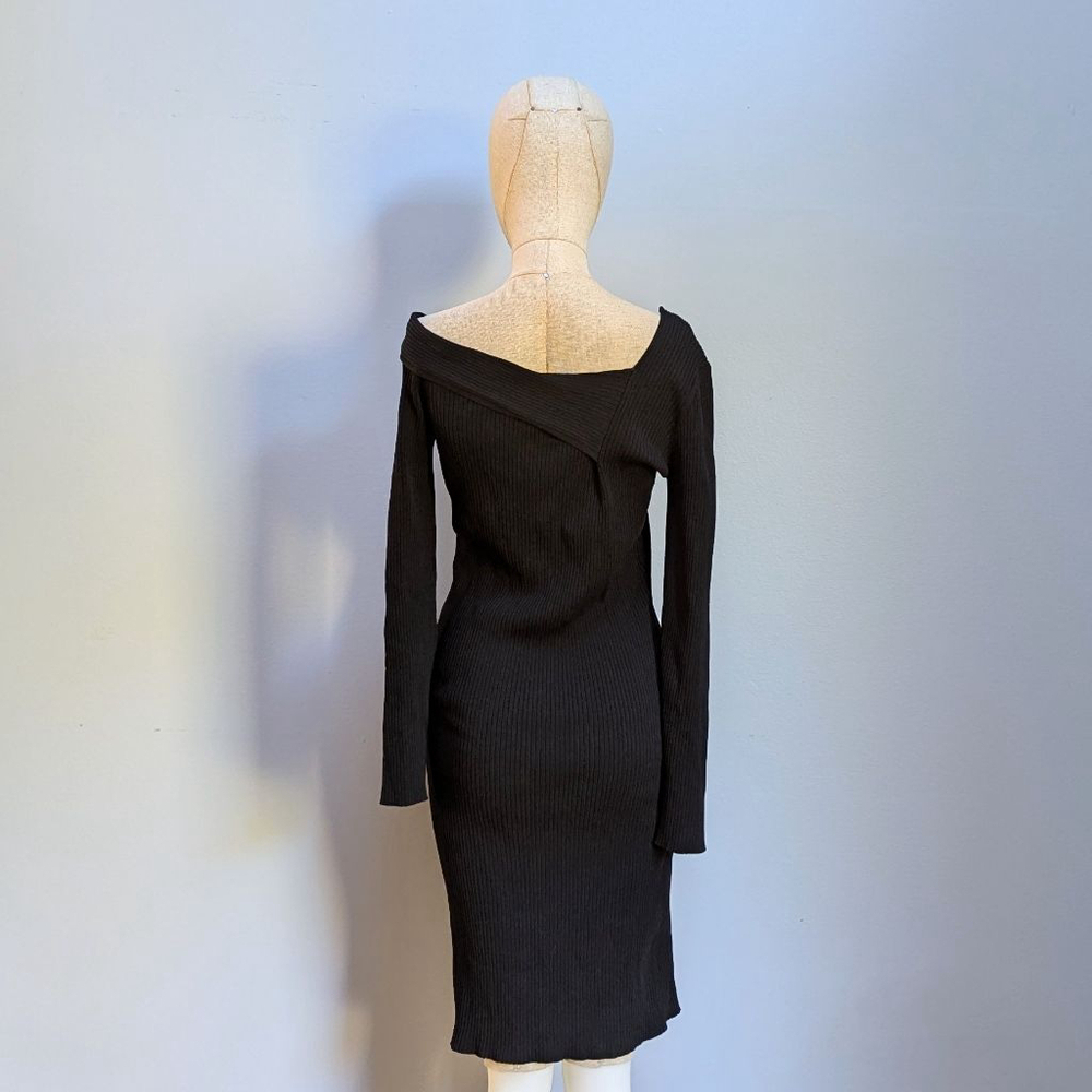 Linea Black Ribbed Dress- Size 16 - Picture 2 of 9
